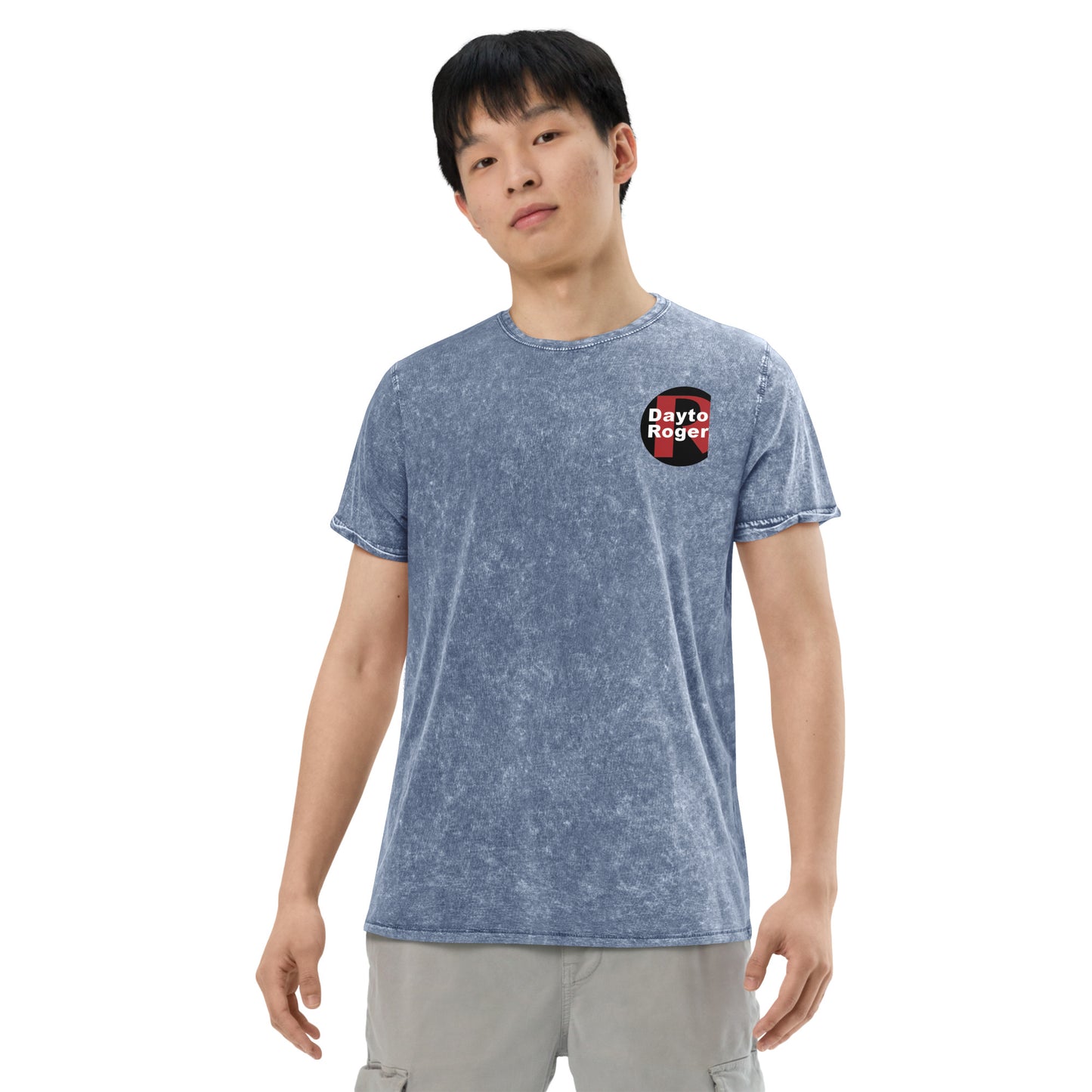 Denim-Style T-Shirt - Circle Logo
